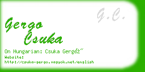 gergo csuka business card